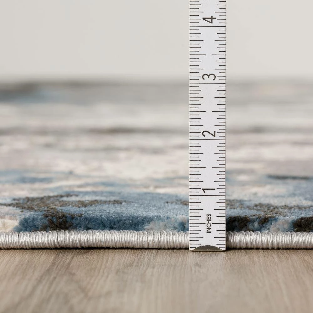 Apollo Grey 2 ft.3 in. x 7 ft.5 in. Abstract Polypropylene Runner Rug by Addison Rugs 8 Apollo Grey 2 ft.3 in. x 7 ft.5 in. Abstract Polypropylene Runner Rug by Addison Rugs - Image 6