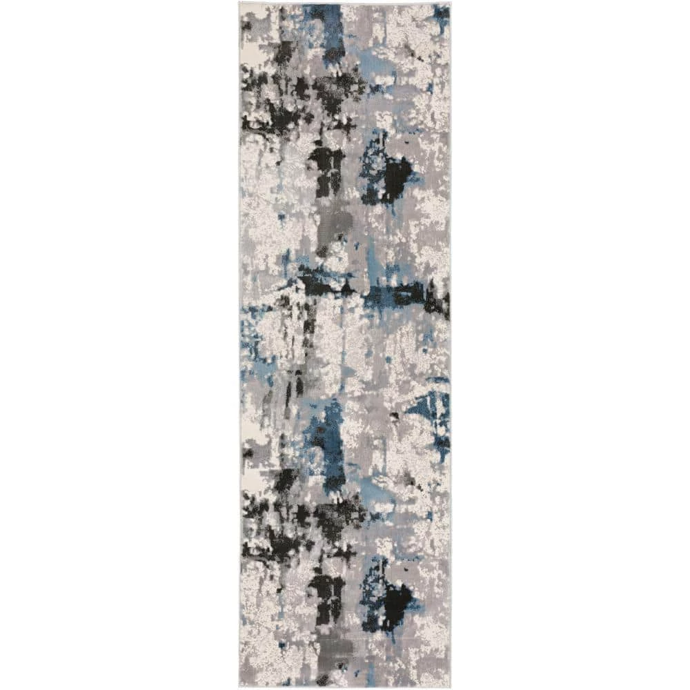 Apollo Grey 2 ft.3 in. x 7 ft.5 in. Abstract Polypropylene Runner Rug by Addison Rugs 3 Apollo Grey 2 ft.3 in. x 7 ft.5 in. Abstract Polypropylene Runner Rug by Addison Rugs