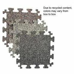 18 in. x 18 in. Rubber Gym/Exercise Flooring Tiles with Nike Grind (14.32 sq. ft.) (6-Pack) Colors will Vary by TrafficMaster -Cozy Floor Style multi colored specs light gray base trafficmaster gym floor tiles 58807 40 1000