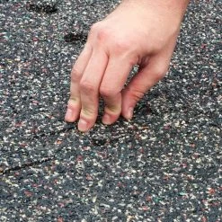 18 in. x 18 in. Rubber Gym/Exercise Flooring Tiles with Nike Grind (14.32 sq. ft.) (6-Pack) Colors will Vary by TrafficMaster -Cozy Floor Style multi colored specs light gray base trafficmaster gym floor tiles 58807 76 1000