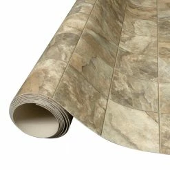 Neutral Square Slate Stone Residential Vinyl Sheet Flooring 12ft. Wide x Cut to Length by TrafficMaster -Cozy Floor Style neutral slate trafficmaster vinyl sheet flooring u6920 258c990p144 44 1000