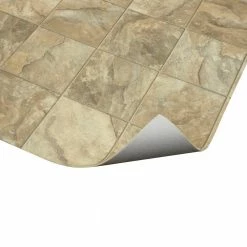 Neutral Square Slate Stone Residential Vinyl Sheet Flooring 12ft. Wide x Cut to Length by TrafficMaster -Cozy Floor Style neutral slate trafficmaster vinyl sheet flooring u6920 258c990p144 fa 1000