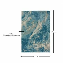 Larkin 1 Ocean 5 ft. 1 in. x 7 ft. 5 in. Area Rug by Addison Rugs -Cozy Floor Style ocean addison rugs area rugs hdlk1oc5x7 76 1000