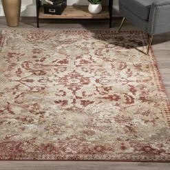 Provincial 4 Paprika 9 ft. 6 x 13 ft. 2 Distressed Persian Area Rug by Addison Rugs -Cozy Floor Style paprika addison rugs area rugs hdpc4pa10x13 31 1000
