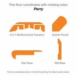 Perry Hickory 8mm T x 4.92 in. W Laminate Wood Flooring (16.33 sq.ft/Case) by TrafficMaster -Cozy Floor Style perry hickory trafficmaster laminate wood flooring hl84 a 76 1000