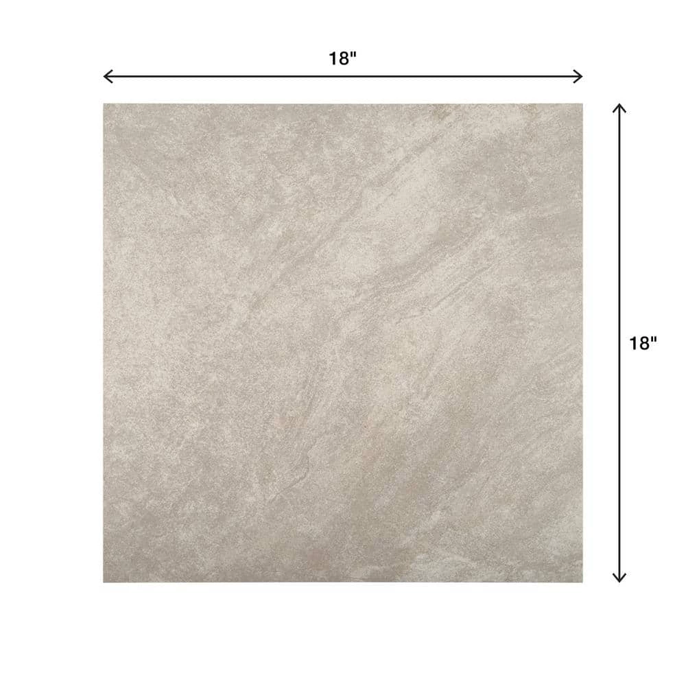 Portland Stone Gray 18 in. x 18 in. Glazed Ceramic Floor and Wall Tile (17.44 sq. ft. / case) by TrafficMaster 7 Portland Stone Gray 18 in. x 18 in. Glazed Ceramic Floor and Wall Tile (17.44 sq. ft. / case) by TrafficMaster - Image 5