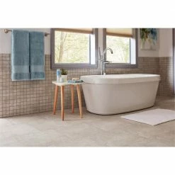 Portland Stone Gray 18 in. x 18 in. Glazed Ceramic Floor and Wall Tile (348.8 sq. ft. / pallet) by TrafficMaster -Cozy Floor Style portland stone gray trafficmaster ceramic tile ulmk1818pl1pv 1f 1000