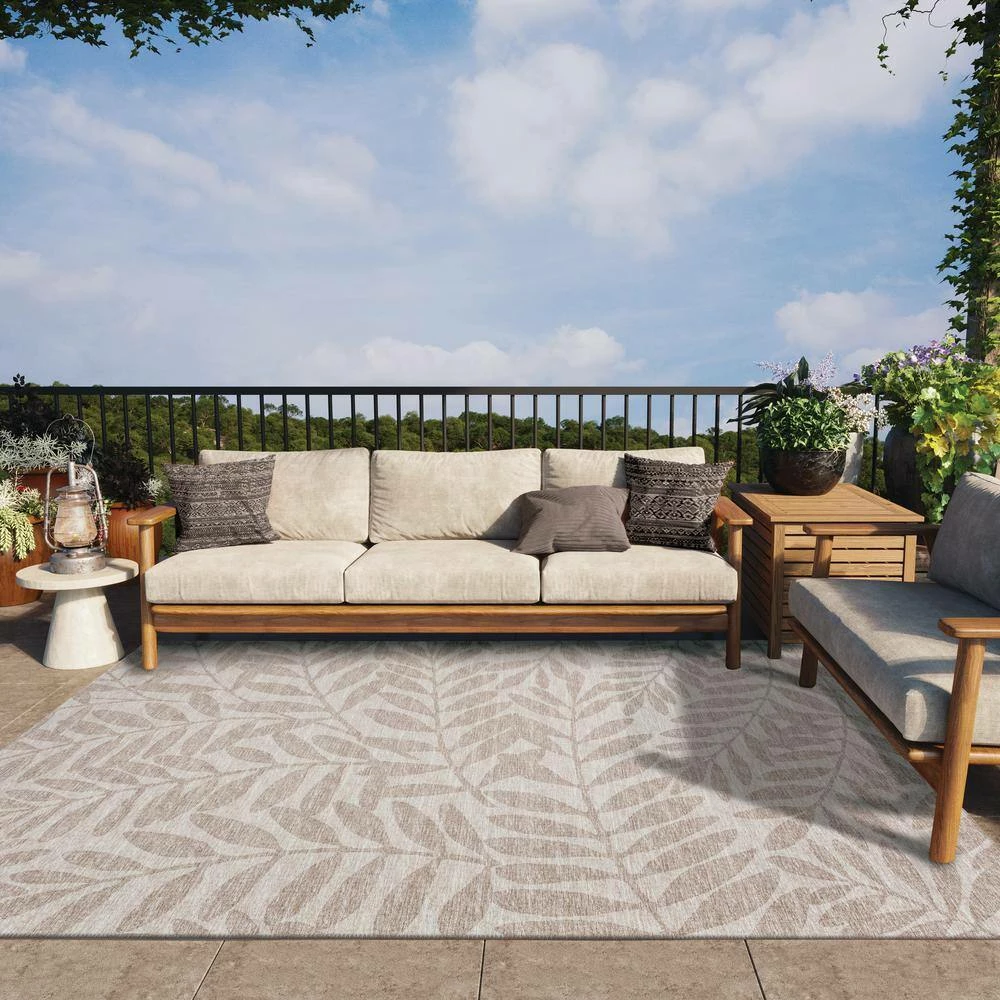 Modena Putty 9 ft. x 12 ft. Floral Area Rug by Addison Rugs 11 Modena Putty 9 ft. x 12 ft. Floral Area Rug by Addison Rugs - Image 9