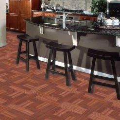 Red Oak Parquet 12 in. x 12 in. Peel and Stick Vinyl Tile Flooring (30 sq. ft. / case) by TrafficMaster -Cozy Floor Style red oak parquet trafficmaster vinyl tile 65656 e1 1000