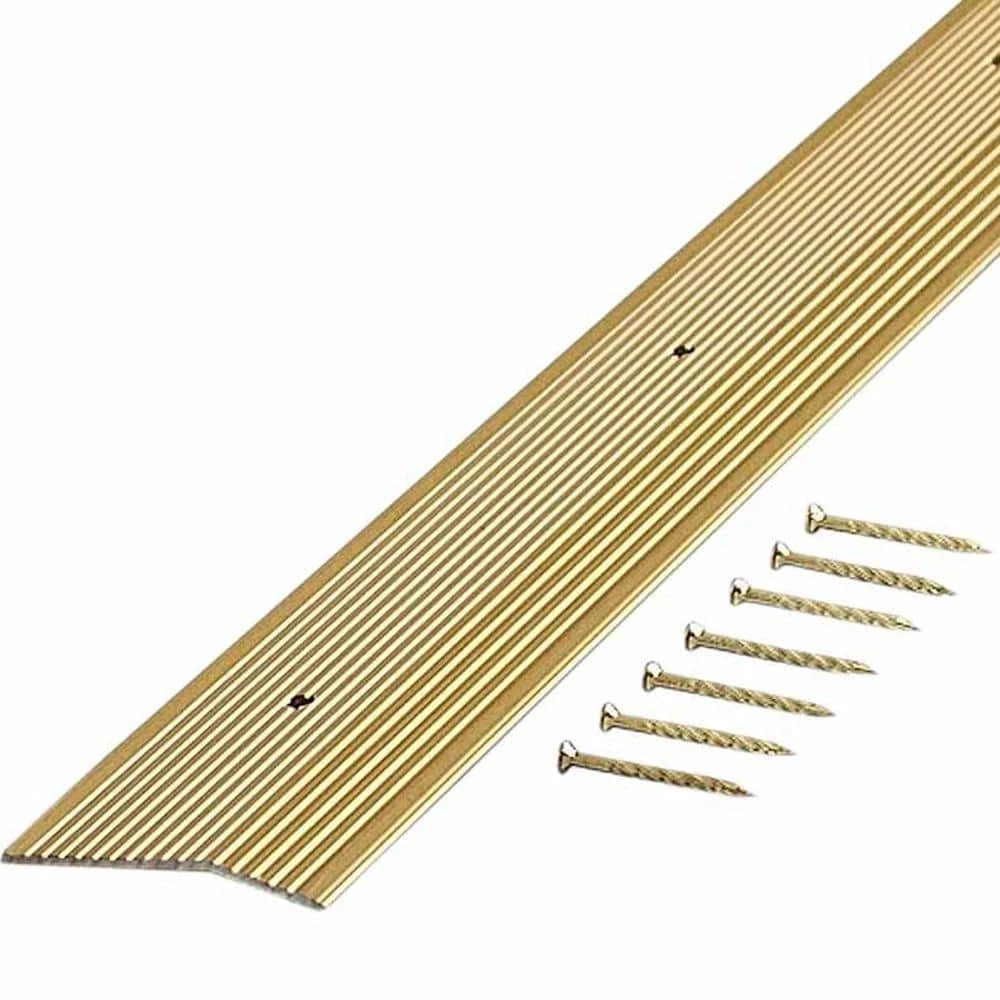 Satin Brass Fluted 72 in. x 2 in. Carpet Trim by TrafficMaster 3 Satin Brass Fluted 72 in. x 2 in. Carpet Trim by TrafficMaster
