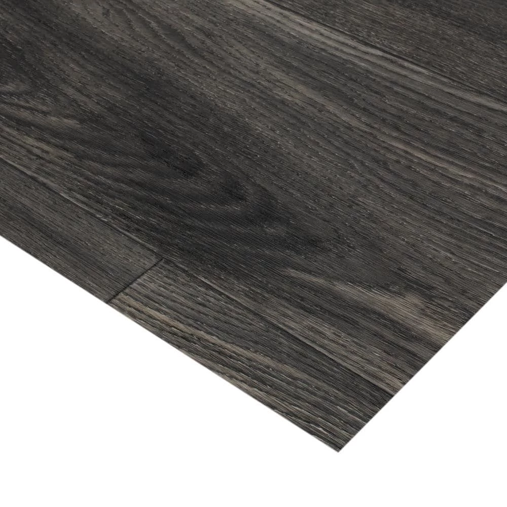 Scorched Walnut Charcoal Wood Residential Vinyl Sheet Flooring 12ft. Wide x Cut to Length by TrafficMaster 6 Scorched Walnut Charcoal Wood Residential Vinyl Sheet Flooring 12ft. Wide x Cut to Length by TrafficMaster - Image 4