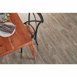 Scorched Walnut Grey Wood Residential Vinyl Sheet Flooring 12ft. Wide x Cut to Length by TrafficMaster -Cozy Floor Style scorched walnut grey trafficmaster vinyl sheet flooring c9450407c895p14 1d 1000