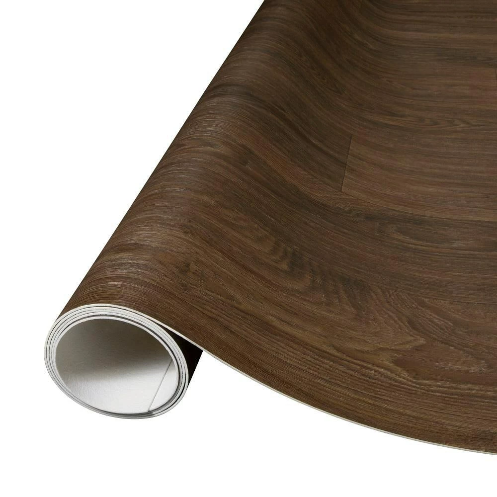 Scorched Walnut Natural Wood Residential Vinyl Sheet Flooring 12ft. Wide x Cut to Length by TrafficMaster 12 Scorched Walnut Natural Wood Residential Vinyl Sheet Flooring 12ft. Wide x Cut to Length by TrafficMaster - Image 10