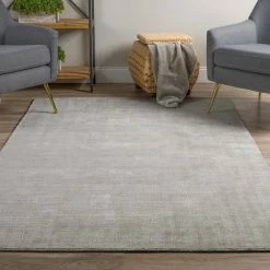 Audrey 1 Silver 9'X13' Solid Hand Loomed Wool and Viscose Indoor by Addison Rugs -Cozy Floor Style silver addison rugs area rugs hdau1si9x13 31 1000