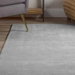 Audrey 1 Silver 9'X13' Solid Hand Loomed Wool and Viscose Indoor by Addison Rugs -Cozy Floor Style silver addison rugs area rugs hdau1si9x13 a0 1000