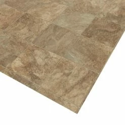 Pro Basic Refined Slate Neutral Stone Residential Vinyl Sheet Flooring 12ft. Wide x Cut to Length by TrafficMaster -Cozy Floor Style slate neutral trafficmaster vinyl sheet flooring c9770406k536g14 4f 1000
