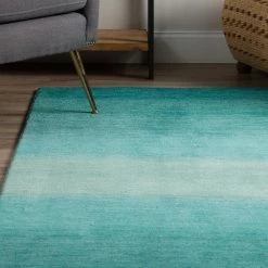 Dunes 1 Teal 5'X7'3" Ombre Wool Indoor by Addison Rugs -Cozy Floor Style teal addison rugs area rugs hddu1te5x7 4f 1000