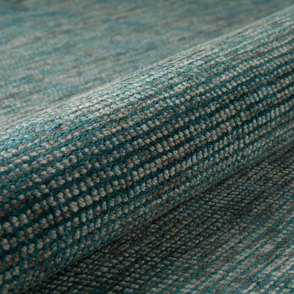 Dexter 1 Teal 2 ft. 3 in. x 7 ft. 6 in. Tonal Solid Wool and Viscose Indoor Area Rug Runner by Addison Rugs 8 Dexter 1 Teal 2 ft. 3 in. x 7 ft. 6 in. Tonal Solid Wool and Viscose Indoor Area Rug Runner by Addison Rugs - Image 6