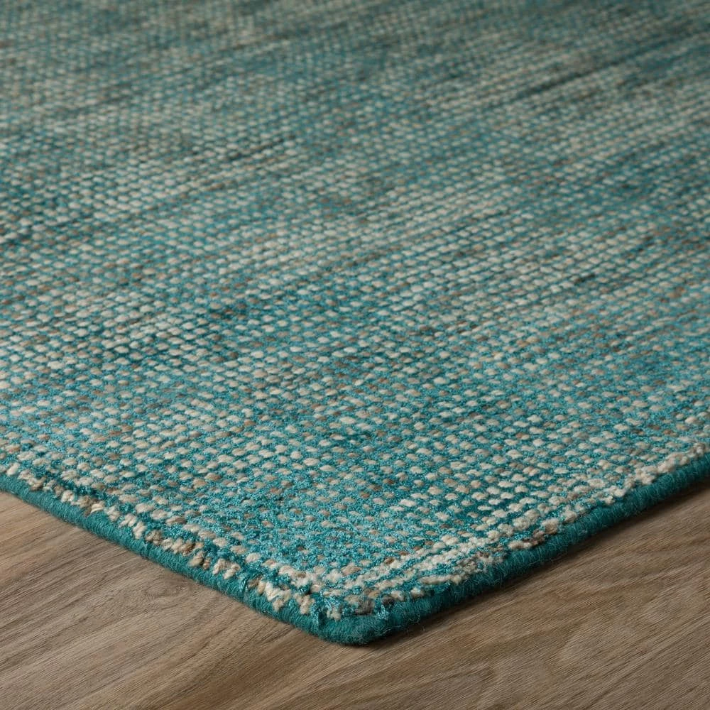 Dexter 1 Teal 2 ft. 3 in. x 7 ft. 6 in. Tonal Solid Wool and Viscose Indoor Area Rug Runner by Addison Rugs 6 Dexter 1 Teal 2 ft. 3 in. x 7 ft. 6 in. Tonal Solid Wool and Viscose Indoor Area Rug Runner by Addison Rugs - Image 4