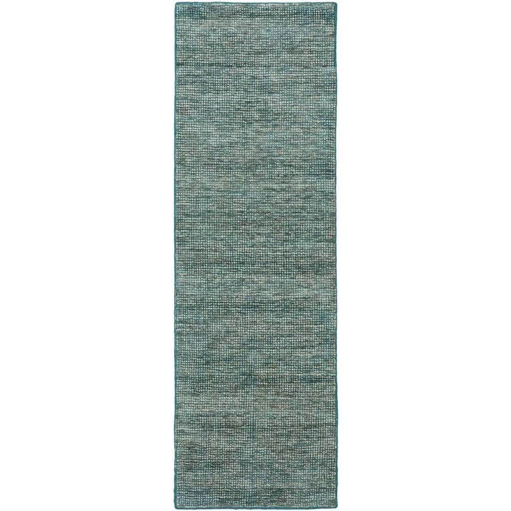 Dexter 1 Teal 2 ft. 3 in. x 7 ft. 6 in. Tonal Solid Wool and Viscose Indoor Area Rug Runner by Addison Rugs 3 Dexter 1 Teal 2 ft. 3 in. x 7 ft. 6 in. Tonal Solid Wool and Viscose Indoor Area Rug Runner by Addison Rugs