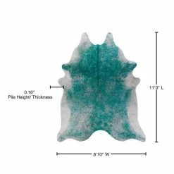 Winston 5 Teal 8 ft. 10 in. x 11 ft. Faux Hyde Area Rug by Addison Rugs -Cozy Floor Style teal addison rugs area rugs hdwn5te9x11 76 1000