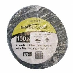 100 sq. ft. 3 ft. x 33.34 ft. x 1/8 in. Acoustical Underlayment with Attached Vapor Barrier for Laminate Flooring by TrafficMaster 12 100 sq. ft. 3 ft. x 33.34 ft. x 1/8 in. Acoustical Underlayment with Attached Vapor Barrier for Laminate Flooring by TrafficMaster -Cozy Floor Style trafficmaster underlayment qw100n1hd 1d 1000