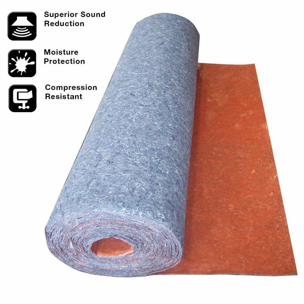 100 sq. ft. 3 ft. x 33.34 ft. x 1/8 in. Acoustical Underlayment with Attached Vapor Barrier for Laminate Flooring by TrafficMaster 10 100 sq. ft. 3 ft. x 33.34 ft. x 1/8 in. Acoustical Underlayment with Attached Vapor Barrier for Laminate Flooring by TrafficMaster - Image 8