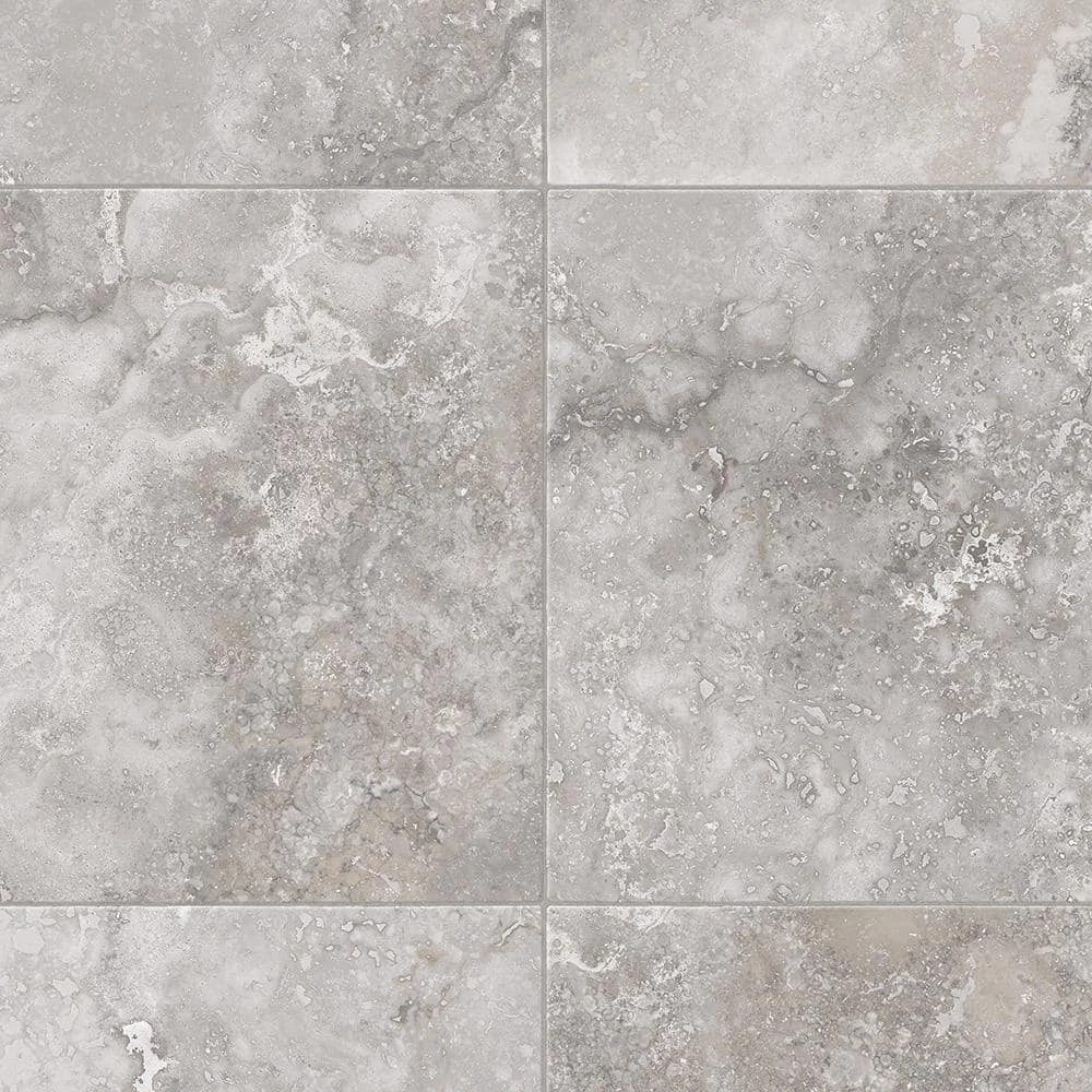 Travertine Grey Stone Residential Vinyl Sheet Flooring 12ft. Wide x Cut to Length by TrafficMaster 3 Travertine Grey Stone Residential Vinyl Sheet Flooring 12ft. Wide x Cut to Length by TrafficMaster