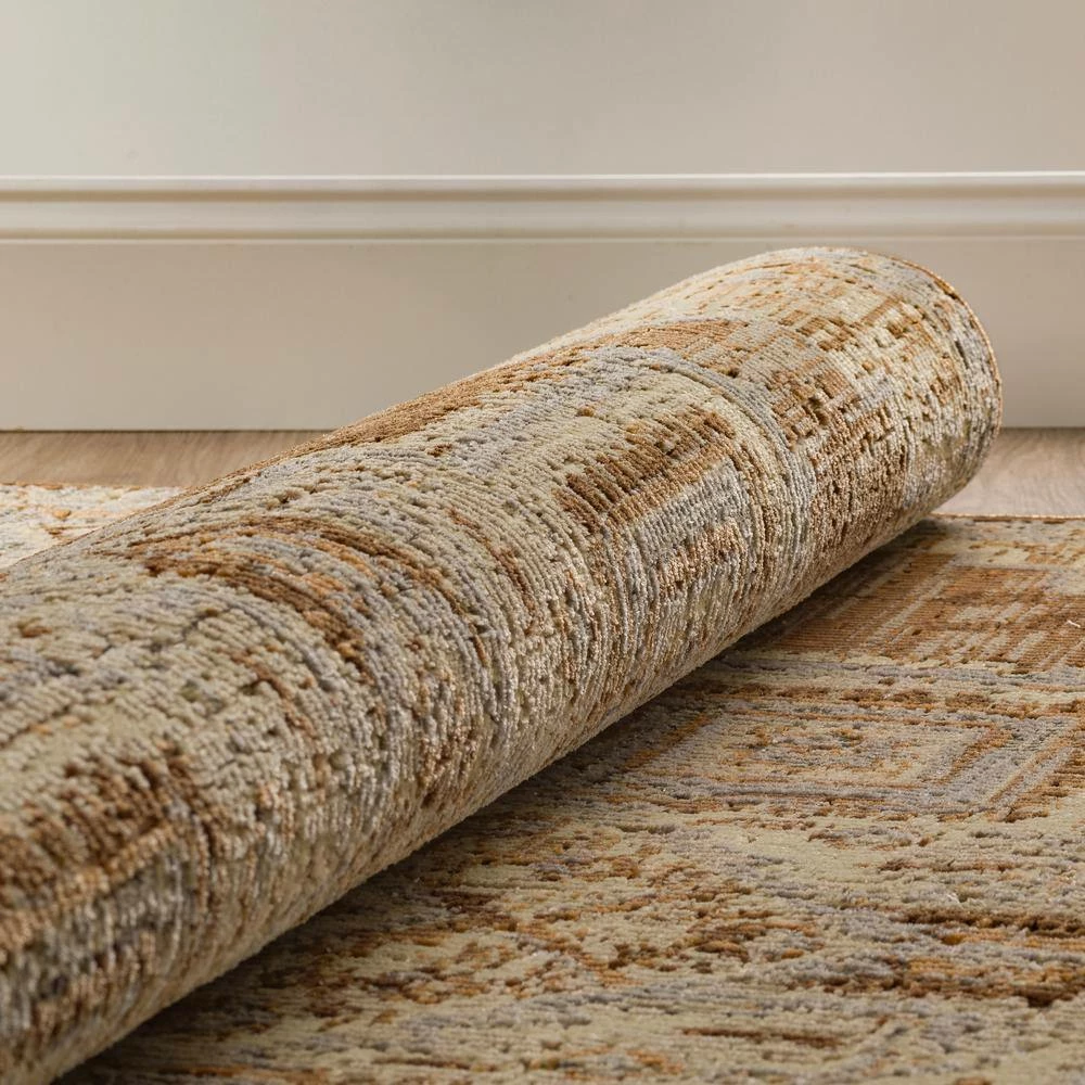 Freya 1 Walnut 7 ft. 6 in. x 9 ft. 8 in. Vintage Medallion Indoor Area Rug by Addison Rugs 8 Freya 1 Walnut 7 ft. 6 in. x 9 ft. 8 in. Vintage Medallion Indoor Area Rug by Addison Rugs - Image 6