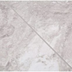 Groutable 18 in. x 18 in. White and Grey Travertine Peel and Stick Vinyl Tile (36 sq. ft. / case) by TrafficMaster -Cozy Floor Style white and grey travertine trafficmaster vinyl tile a8006821 77 1000