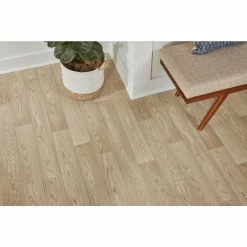 White Oak Residential Vinyl Sheet Flooring 12 ft. Wide x Cut to Length by TrafficMaster -Cozy Floor Style white oak trafficmaster vinyl sheet flooring u4410406k735g14 31 1000