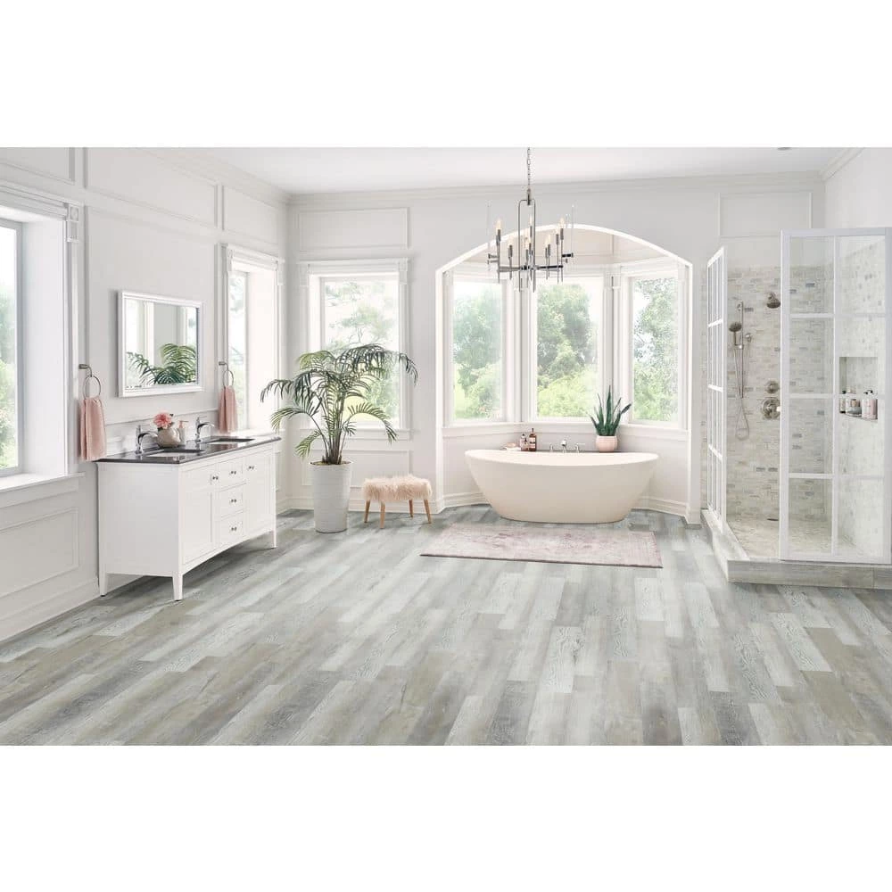 Winding Brook 5.98 in. W Rigid Core Click Lock Luxury Vinyl Plank Flooring (23.95 sq. ft./case) by TrafficMaster 3 Winding Brook 5.98 in. W Rigid Core Click Lock Luxury Vinyl Plank Flooring (23.95 sq. ft./case) by TrafficMaster - Image 2