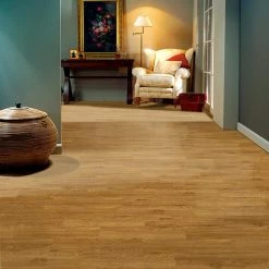 6 in. W x 36 in. L Honey Oak Peel and Stick Luxury Vinyl Plank Flooring (36 sq. ft./case) by TrafficMaster -Cozy Floor Style wood look trafficmaster vinyl plank flooring hp0431n 44 1000